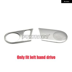 ステンレス 製車ドア スピーカー Aピラー インナー ドアハンドル 読書灯 オーディオ ホーンカバー トリム フォルクスワーゲン ビートル 2013-2018 - Handle Silver