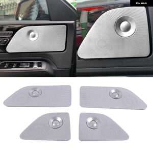 リンカーン アビエーター 2020 2021 カー スタイリング ステンレス カードア オーディオ スピーカー オートツイーター 装飾 カバー トリム 3D ステッカー - High configuration7