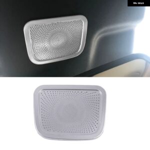 リンカーン アビエーター 2020 2021 カー スタイリング ステンレス カードア オーディオ スピーカー オートツイーター 装飾 カバー トリム 3D ステッカー - sliver