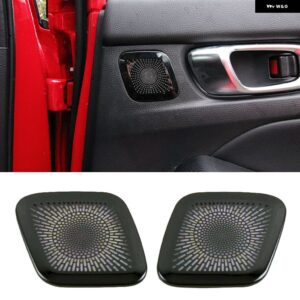 ホンダ シビック 11代目 2022 2023 車 ダッシュボード エアベント カバー ドア スピーカー ホーン オーディオ 装飾 ステッカー フレーム アクセサリー - black4