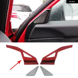 ホンダ シビック 11代目 2022 2023 車 ダッシュボード エアベント カバー ドア スピーカー ホーン オーディオ 装飾 ステッカー フレーム アクセサリー - red