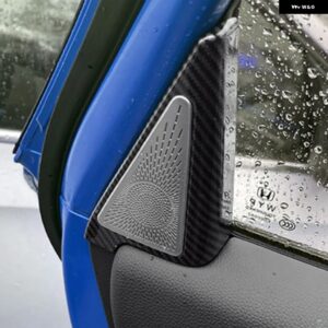 ホンダ シビック 11代目 2022 2023 車 ダッシュボード エアベント カバー ドア スピーカー ホーン オーディオ 装飾 ステッカー フレーム アクセサリー - Carbon fibre style7