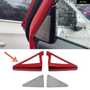 ホンダ シビック 11代目 2022 2023 車 ダッシュボード エアベント カバー ドア スピーカー ホーン オーディオ 装飾 ステッカー フレーム アクセサリー - Red8