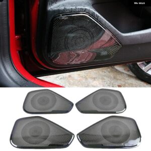 ホンダ シビック 11代目 2022 2023 車 ダッシュボード エアベント カバー ドア スピーカー ホーン オーディオ 装飾 ステッカー フレーム アクセサリー - black