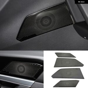 VW フォルクスワーゲン トゥアレグ CR7 2017-2019 車ドア スピーカー サウンド クローム スピーカー カバー トリム フレーム ステッカー インテリア - gray