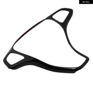 車 スタイリング ステアリングホイール ボタン フレーム 装飾 カバー ステッカー トリム メルセデス ベンツ C クラス W205 E クラス W213 GLC X253オート - black