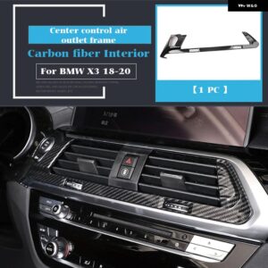 カー スタイリング ギア シフト パネル カバー トリム コンソール ウォーターカップデコレーションストリップ ステッカー BMW X3 G01 - blue