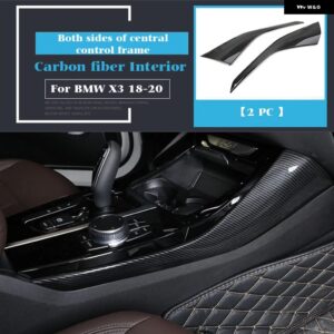 カー スタイリング ギア シフト パネル カバー トリム コンソール ウォーターカップデコレーションストリップ ステッカー BMW X3 G01 - Silver