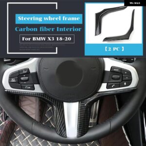 カー スタイリング ギア シフト パネル カバー トリム コンソール ウォーターカップデコレーションストリップ ステッカー BMW X3 G01 - White