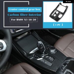 カー スタイリング ギア シフト パネル カバー トリム コンソール ウォーターカップデコレーションストリップ ステッカー BMW X3 G01 - gray