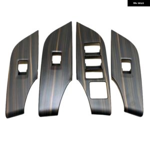 トヨタ RAV4 2019 - 21 車内 ABS ピーチウッド 車内 ドアハンドル カバー アームレスト モールディング トリム ステッカー ストリップ - Peach Wood Style2