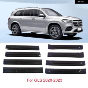 ABS カーボン ウェルカムペダル ドアシル スカッフプレート ガード プロテクター カバー メルセデス ベンツ AMG GT A200 B200 GLB GLC GLE GLS - GLS 20-23