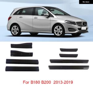 ABS カーボン ウェルカムペダル ドアシル スカッフプレート ガード プロテクター カバー メルセデス ベンツ AMG GT A200 B200 GLB GLC GLE GLS - B180 B200 13-19