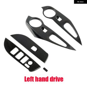 トヨタ カローラ クロス 2020 2021 2022 カー スタイリング ABS カーボン ドア ウィンドウ リフト ボタン スイッチ パネル カバー トリム ステッカー - Left hand drive