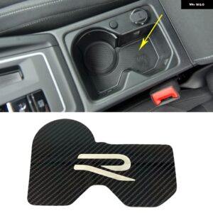 カーボン インテリア フォルクスワーゲン VW ゴルフ 8 MK8 2020 2021 LHD ウォーターカップカバー エアベント ウィンドウリフト スイッチ パネル トリム - Black Steel4