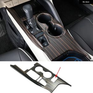 ステアリングホイール ボタン フレーム ギアヘッドノブカバー センターストリップ インテリア ステッカー ABSゴールデンウッド トヨタ カムリ2018 2019 2020 - Peach Color9