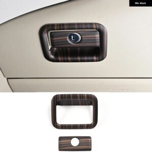 ステアリングホイール ボタン フレーム ギアヘッドノブカバー センターストリップ インテリア ステッカー ABSゴールデンウッド トヨタ カムリ2018 2019 2020 - Peach Color13