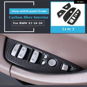 ABSカーボン BMW X3 G01 X4 G02 2018-20 車用 ギア シフト オート トリム デコレーション マルチメディアノブ フレーム カバー LHD - Carbon fiber Style7