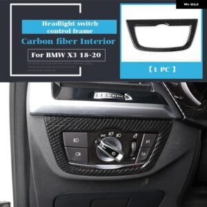 ABSカーボン BMW X3 G01 X4 G02 2018-20 車用 ギア シフト オート トリム デコレーション マルチメディアノブ フレーム カバー LHD - Carbon fiber Style8