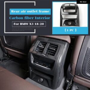 ABSカーボン BMW X3 G01 X4 G02 2018-20 車用 ギア シフト オート トリム デコレーション マルチメディアノブ フレーム カバー LHD - Carbon fiber Style10