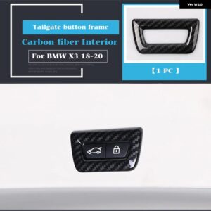 ABSカーボン BMW X3 G01 X4 G02 2018-20 車用 ギア シフト オート トリム デコレーション マルチメディアノブ フレーム カバー LHD - Carbon Fiber Style
