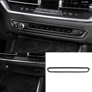 BMW G20 G28 325 3シリーズ 2019 2020 ABSカーボンクロームカーセンター コンソール ギア シフト デコレーション パネル カバー トリム - black