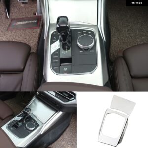 BMW G20 G28 325 3シリーズ 2019 2020 ABSカーボンクロームカーセンター コンソール ギア シフト デコレーション パネル カバー トリム - red