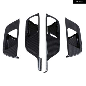 カー スタイリング メルセデス ベンツ B クラス W247 GLB X247 インテリア アクセサリー ウィンドウガラス リフティング ボタン フレーム カバー ステッカー - Carbon fiber Style3