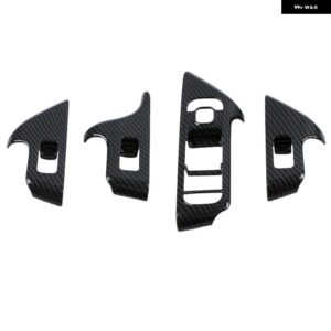 カー スタイリング メルセデス ベンツ B クラス W247 GLB X247 インテリア アクセサリー ウィンドウガラス リフティング ボタン フレーム カバー ステッカー - Carbon fiber Style4