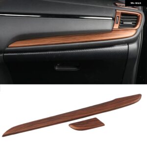 車内 装飾 ピーチウッド ホンダ CRV CR-V 2017 - 20 ピーチウッドグレイン センター コンソール CD パネル カバー トリム - Wood Color9