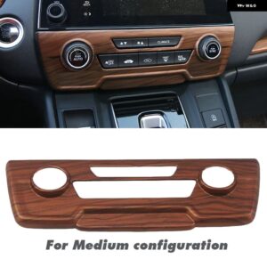 車内 装飾 ピーチウッド ホンダ CRV CR-V 2017 - 20 ピーチウッドグレイン センター コンソール CD パネル カバー トリム - Medium configuration