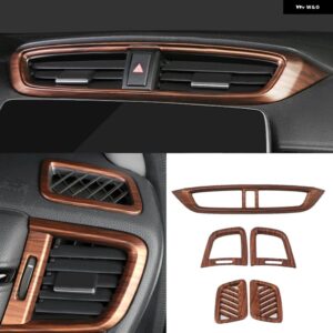 車内 装飾 ピーチウッド ホンダ CRV CR-V 2017 - 20 ピーチウッドグレイン センター コンソール CD パネル カバー トリム - Wood Color2