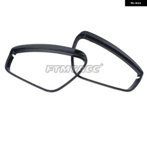 ABS カーボン リアビューサイドドアミラー ストリップレインアイブロウ トリム バックミラー カバー フォルクスワーゲン VW ID.4 ID4 2021 - 23 - Glossy black4