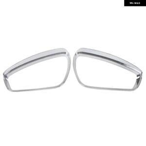 ABS カーボン リアビューサイドドアミラー ストリップレインアイブロウ トリム バックミラー カバー フォルクスワーゲン VW ID.4 ID4 2021 - 23 - Glossy Silver6