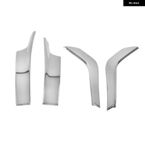 ABS カーボン リアビューサイドドアミラー ストリップレインアイブロウ トリム バックミラー カバー フォルクスワーゲン VW ID.4 ID4 2021 - 23 - Glossy Silver