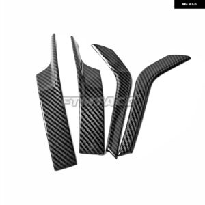 ABS カーボン リアビューサイドドアミラー ストリップレインアイブロウ トリム バックミラー カバー フォルクスワーゲン VW ID.4 ID4 2021 - 23 - carbon color