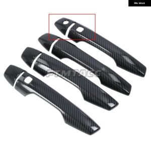 三菱 アウトランダー 2022 2023 2024 ABS カーボン 車アウターサイド ドアハンドル ボウルキャッチカバー トリム LHD - with hole