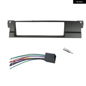 1 DIN 2 DIN ラジオ フェイシア BMW 3シリーズ E46 1998-2005 DVD ステレオ パネル ダッシュ マウント 取り付け トリム キット フレーム CD ベゼル - ONE din wire