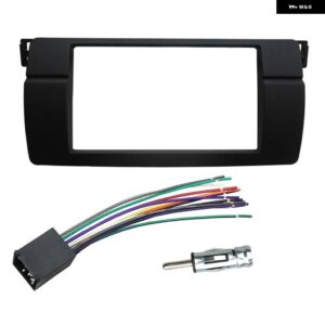 1 DIN 2 DIN ラジオ フェイシア BMW 3シリーズ E46 1998-2005 DVD ステレオ パネル ダッシュ マウント 取り付け トリム キット フレーム CD ベゼル - version A wire