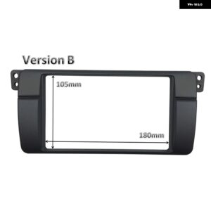 1 DIN 2 DIN ラジオ フェイシア BMW 3シリーズ E46 1998-2005 DVD ステレオ パネル ダッシュ マウント 取り付け トリム キット フレーム CD ベゼル - E46 version B