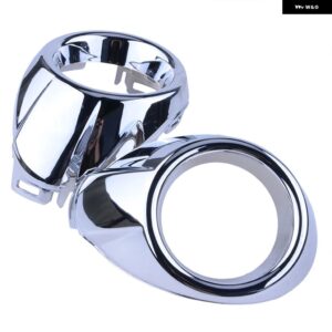 ライミングクローム フォグライト ランプ フレーム トリム ギルカバー フロント バンパー フォード フォーカス 2012-2014モデルカーアクセサリー - Fog lamp cover Pair