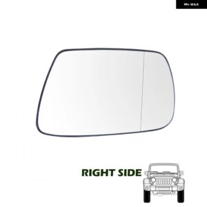 サイドバックミラー ヒーター付きガラスヒーター 曇り止め 霜取り機能付きドアフラットウィングミラー ジープ グランド チェロキー 2005-2010 - white right side