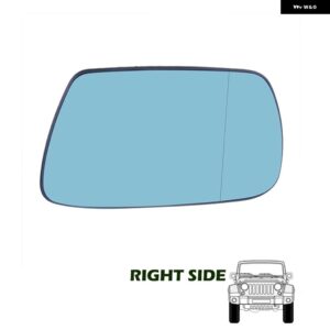 サイドバックミラー ヒーター付きガラスヒーター 曇り止め 霜取り機能付きドアフラットウィングミラー ジープ グランド チェロキー 2005-2010 - Blue Right Side