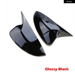 サイドミラー キャップウィングバックミラー カバー ホーンシェイプ ホンダ アコード10TH 2018-2022車 カスタム アクセサリー - Glossy Black