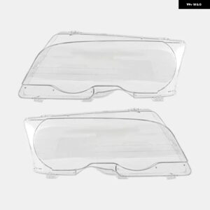 ヘッドライト クリアレンズ カバー ランプシェード BMW 3シリーズ E46 クーペ/カブリオ プレフェイスリフト 2000-2003 M3 00-06 シェル カーアクセサリー - 2 Headlight Lens