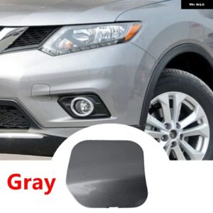 車用フロント バンパー トレーラーアイキャップ リッド 牽引フックカバー 日産 X-TRAIL XTRAIL T32 ROGUE 2014 2015 2016 - 1pcs gray