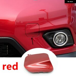 車用フロント バンパー トレーラーアイキャップ リッド 牽引フックカバー 日産 X-TRAIL XTRAIL T32 ROGUE 2014 2015 2016 - 1pcs red