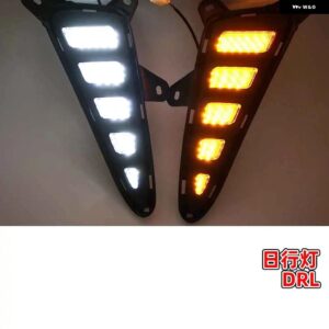 トヨタ C-HR CHR 2016 - 19 ターンイエローシグナル DRL 車用 LED デイタイム ランニングライト デイライトリアブレーキランプ付き - DRL(White Yellow)