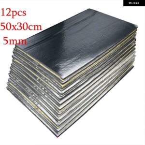 9個/12個 10/8/6/3MM 車用サウンドマット 防音 遮熱 断熱 デッドニングマット フード クローズドセルフォーム 50X30CM - 12pcs 50x30x0.5cm