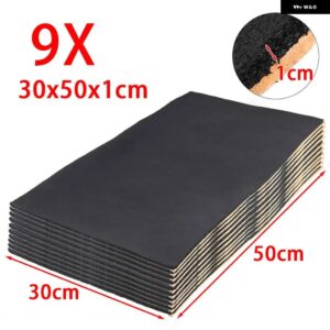 9個/12個 10/8/6/3MM 車用サウンドマット 防音 遮熱 断熱 デッドニングマット フード クローズドセルフォーム 50X30CM - 9pcs 30x50x1cm